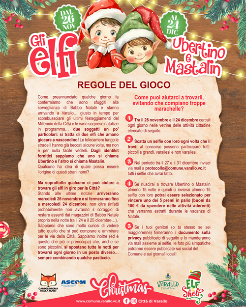 Concorso a premi "Elf on the shelf in Varallo"