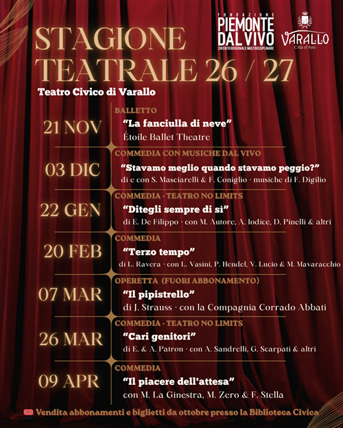 Stagione teatrale comunale 2026-2027